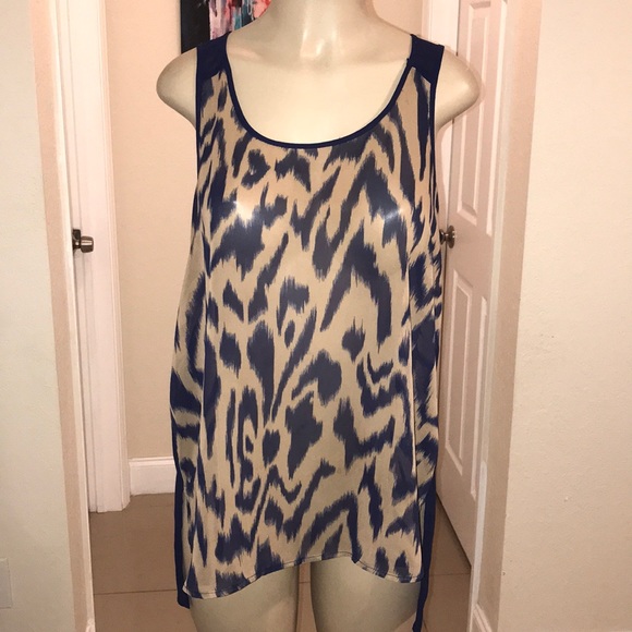 Forever 21 Tops - Forever 21 ✨Animal Print Sheer Tank Top